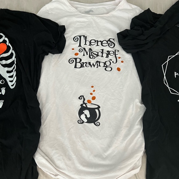 3 Fall and Halloween maternity shirts - Picture 3 of 13